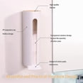 thumbnail image 3 of Cotton Pad Storage, Wall Mounting Cotton Pad Dispenser With Wooden Lid, Cotton Pad Storage Bamboo For Cotton Pads Make-up Or Remover, 3 of 5