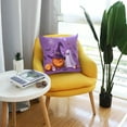 thumbnail image 6 of Ryvnso Pumpkins Ghost in Halloween Throw Pillow Covers Couch Pillowcases Decor for Bed Sofa 18" x 18", 6 of 7