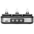 thumbnail image 2 of BELLA Mijoteuse Triple et Serveur de Buffet, 3 X 1,5 QT Manuel en Acier Inoxydable, 2 of 5
