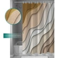 thumbnail image 3 of Fabric Brown Shower Curtains Modern Geometric Bath Curtain Abstract Beach Waterproof Bathroom Curtain Decorative Bathtub Accessories 72x72inch, 3 of 6