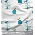 thumbnail image 1 of Soimoi Rayon Fabric Bird & Tree Block Print Fabric by Yard 42 Inch Wide, 1 of 1