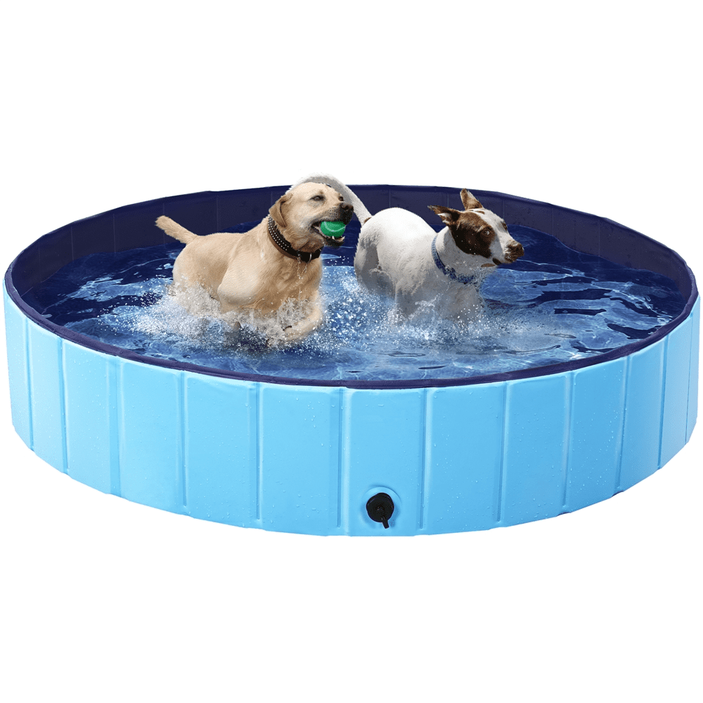 SmileMart Foldable Pet Swimming Pool Wash Tub for Cats and Dogs, Blue,  X-Large, 55.1