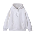 thumbnail image 1 of pstuiky hombres de manga larga, Blusa informal con capucha y manga larga para hombre, color liso, con bolsillo top de hombre m, 1 of 2