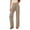 Khaki, variant on IDALL Linen Pants Women Petite Pants Women Casual Linen Cotton Drawstring Straight Leg Pants Lounge Pants Women Summer Pants Beige L