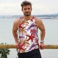 thumbnail image 6 of Fuzoiu Coral Reef Print Men's Workout Tank Tops,Sleeveless Gym Shirt Quick Dry,Fitness Bodybuilding T-Shirt,Muscle Athletic Workout Tee-XX-Large, 6 of 7
