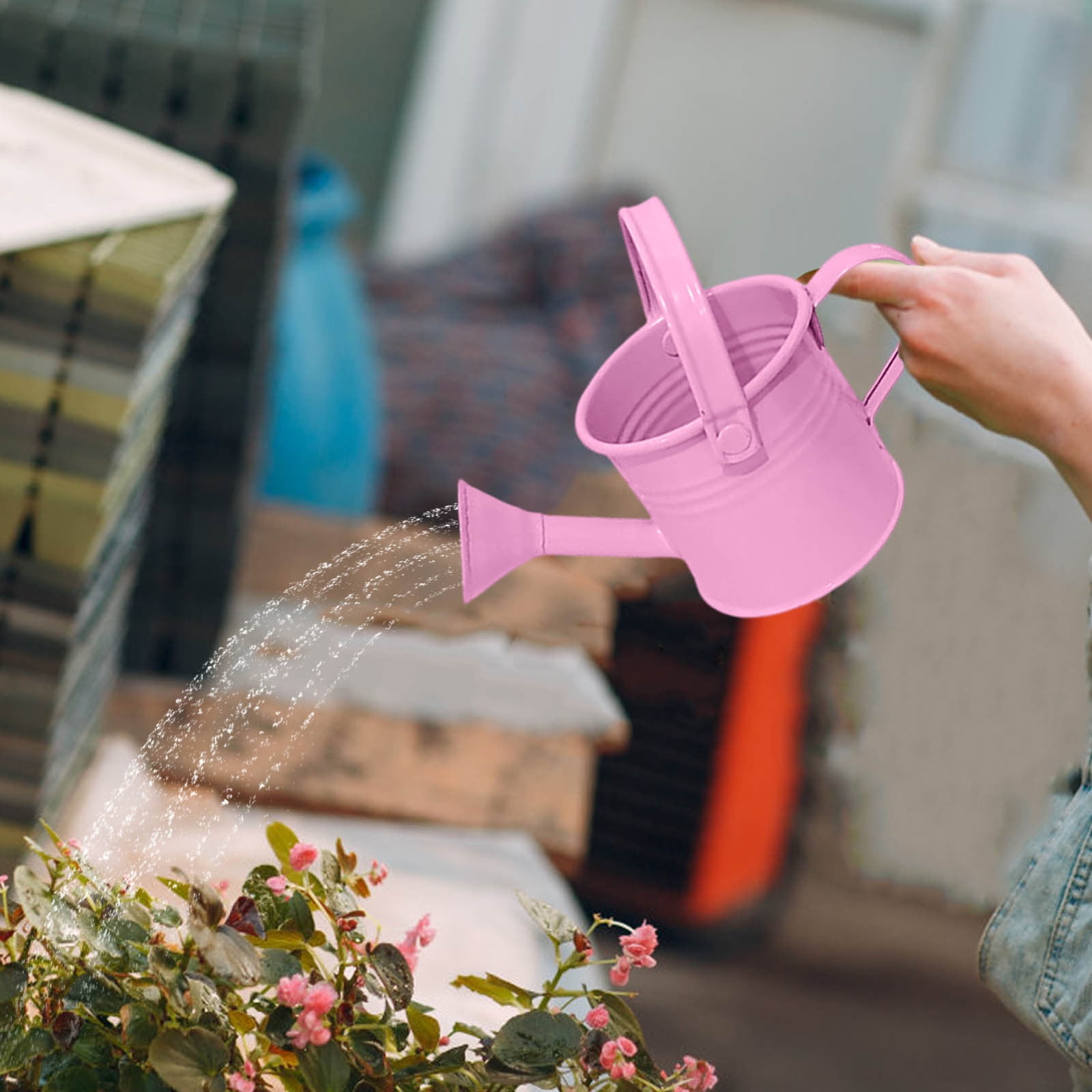 Metal Watering Can for Flower Watering Pot with Long Spout, Portable for Indoor and Outdoor Care, Home Garden Tool, Balcony, Patio, Greenhouse