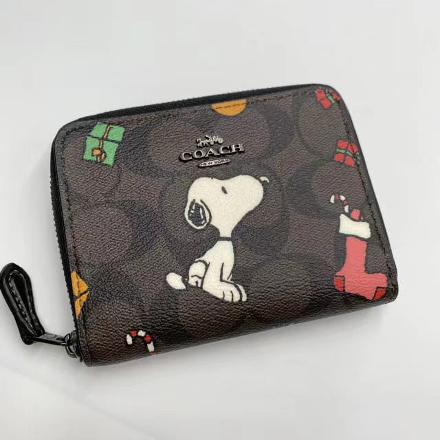 Coach CE704 CE708 Cartera Corta Para Mujer Snoopy 704 708