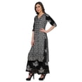 thumbnail image 2 of Moomaya V Neck Printed Kurta And Palazzo Pant Set Ethnic Wear Dress For Women, 2 of 6