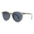 thumbnail image 4 of Classic Hipster Thin Plastic Horn Rim Normcore Round Fashion Sunglasses Slate - Black, 4 of 8
