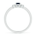 thumbnail image 2 of Angara Natural 0.33 Ct. Blue Sapphire with Diamond Classic Ring in Sterling Silver for Women (Ring Size: 10.5), 2 of 12