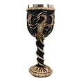 thumbnail image 2 of Medieval Flying Dragon Skeleton Fossil Ossuary Goblet Wine Chalice 7oz Capacity, 2 of 4