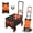 Orange, variant on Ourlova 2-In-1 Folding Hand Truck Dolly with Folding Basket Collapsible Hand Truck Dolly with Retractable Handle and 4 Wheels 330Lb Capacity Portable Dolly Cart for Moving Shopping-Green