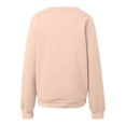 thumbnail image 3 of Fall Sweatshirts for Women Fashion V Neck Solid Color Long Sleeve Pullover Sweatshirt with Kangaroo Pocket Oversized Casual Loose Fit Fall Winter Clothing, 3 of 5
