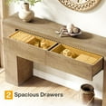 thumbnail image 5 of Tribesigns 63-Inch Entryway Table, Wooden Console Table with 2 Hidden Drawers, Farmhouse Sofa Table for Living Room (Brown), 5 of 6