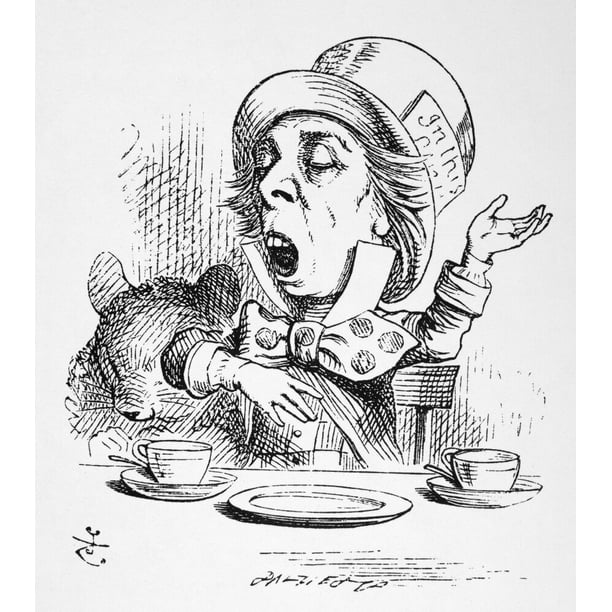 Carroll Alice 1865 Nthe Mad Tea Party Illustration By John Tenniel From The First Edition