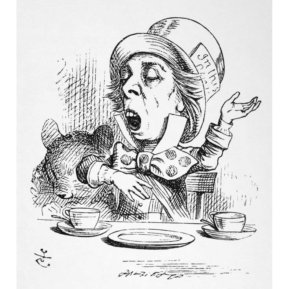 Carroll: Alice, 1865. /Nthe Mad Tea Party. Illustration By John Tenniel ...