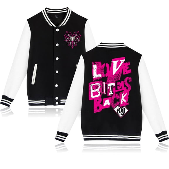 AJ Lee Merch Unisex Baseball Jacket – Long Sleeve Casual Graphic Fashion Streetwear Coat for Wrestling Fan Support
