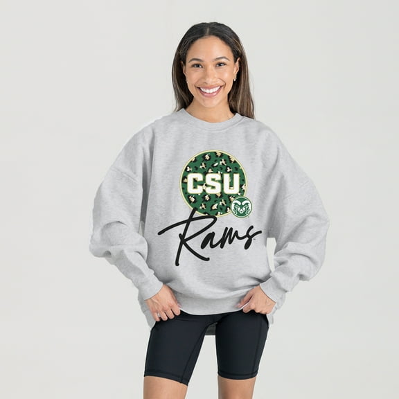 Women's Gameday Couture Ash Colorado State Rams Premium Fleece Pullover Sweatshirt