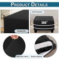 thumbnail image 4 of Lapalife Stretch Square Ottoman Covers Ottoman Slipcovers Folding Storage Footstool Cover Furniture Protector with Elastic Bottom Small Checks, Black, 4 of 6