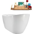 thumbnail image 4 of 55" Streamline NB5200BGM Soaking Freestanding Tub and Tray With Internal Drain in Brushed GunMetal, 4 of 7