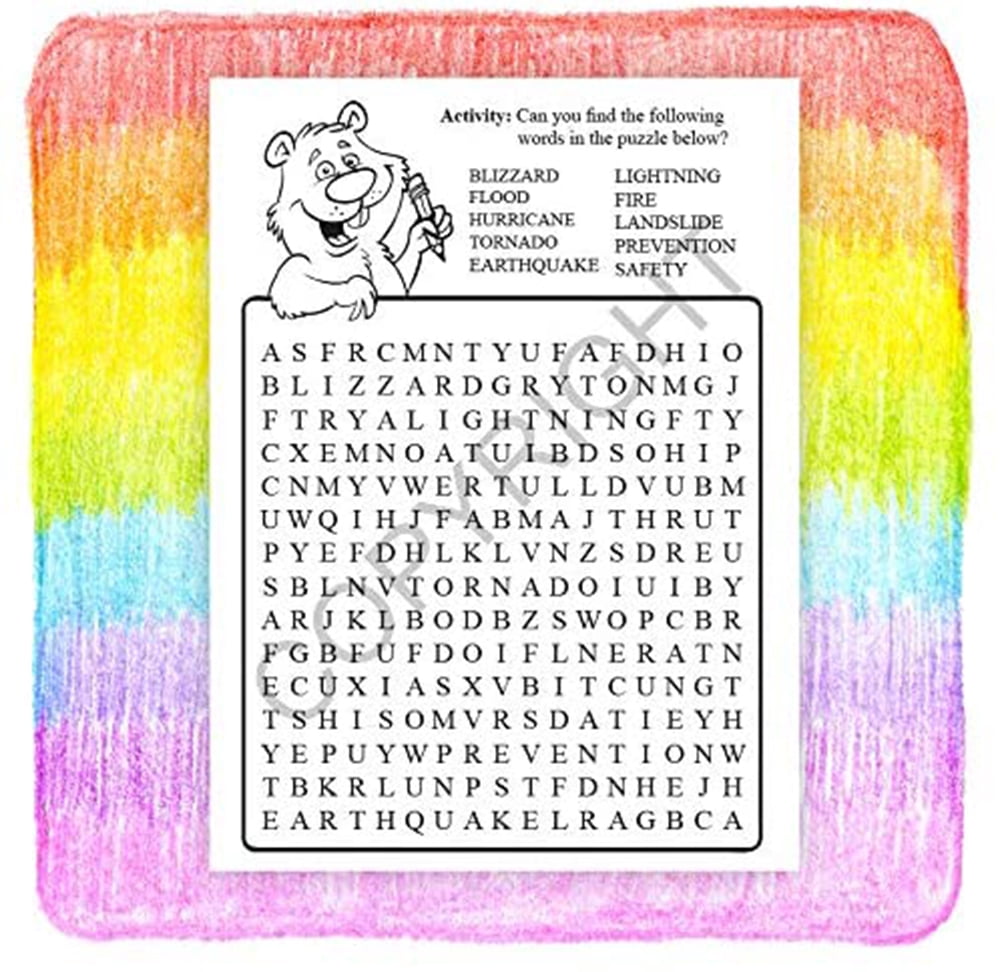 ZoCo 25-Pack Learning Natural Disaster Safety 16-Page Coloring Book Set