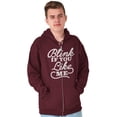 thumbnail image 5 of Blink If You Like Me Funny Sarcastic Zip Up Hoodie Men's Women's Brisco Brands S, 5 of 6