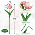 thumbnail image 2 of Artificial Tulips 20 Stems Real Touch PU Faux Flowers Gradient Pink Bouquet for Wedding Home Decor Kitchen Table Vase Centerpieces Spring Easter Valentine’s Day Gift 13 Inch, 2 of 9