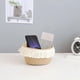 thumbnail image 5 of Cestas de almacenamiento portátiles, cesto para , cesta tejida decorativa con bor de estar, baño, dormitorio, armario, dormitorio S Soledad Cesta de misceláneas, 5 of 10