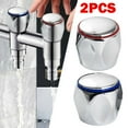 thumbnail image 1 of Cold+Hot Tap Top Head Faucet Cover Handle Chrome Plated Replacement Accessory, 1 of 11