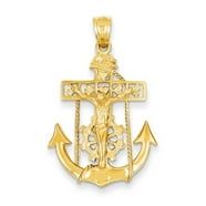 10kt Gold Mariners Cross Charm Pendant - Walmart.com