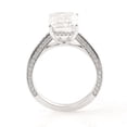 thumbnail image 3 of Eclet Jewels 2.1 Ct VVS1/D Emerald Cut Lab Created Simulated Diamond Rings - Silver 14K White Gold Over Rings - Solitaire with Accent Diamond Rings for Women's - Causal Daily Wear Rings For Women's, 3 of 7