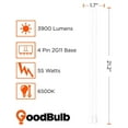 thumbnail image 2 of Exlonjet PLL55/865 | 55W 21.2" Tube Compact Fluorescent Light Bulb | 4-pin 2G11 Base 6500K Full 3900 Lumen | 36000 Hour Long Life Biax | Pack of 10, 2 of 6