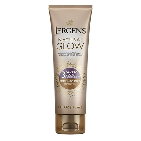 Jergens Natural Glow 3 Days to Glow Moisturizer, Medium to Tan Skin Tones, 4 Oz