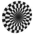 thumbnail image 2 of Home Decor,Round Black White Grid Floor Mats Area Rugs Superior Craftsmanship, 2 of 14