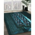 thumbnail image 3 of Ahgly Company Machine Washable Indoor Square Transitional Dark Cyan Green Area Rugs, 4' Square, 3 of 7