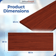 thumbnail image 2 of OfficeSimpli Wood Desk Top, 60 x 30 Inch Made in USA, Table Top for Standing Desk Frame, Kitchen Countertop, Butcher Block, Workbench Long Table Tops for Home & Office - Mahogany Long Grain, 2 of 8