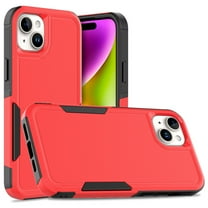 Decase Heavy-Duty Rugged Case for iPhone 15,Dual Layer Military Grade Drop Protection Anti-Fingerprint Anti-Scratch Hard Back Cover Silicone Bumper Shockproof Protective Case for iPhone 15,Red