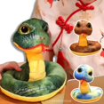 thumbnail image 2 of Muñeco de peluche de serpiente del zodiaco chino de dibujos animados nuevo 2025, divertido y colorido reptil boa constrictor, juguete de peluche, regalo de decoración del hogar para niño, 2 of 5
