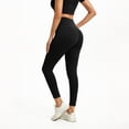 thumbnail image 4 of WULMLEO Seamless Leggings for Women - Butt Lifting No Front Seam Mid Waist Active Workout Gym Yoga Pants Black S, 4 of 6