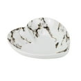 thumbnail image 1 of Euro Porcelain Heart Shaped Bowl, Fine Marble China Tableware with 24k Gold Plate Accent(Black w/gold, Heart Bowl), 1 of 1