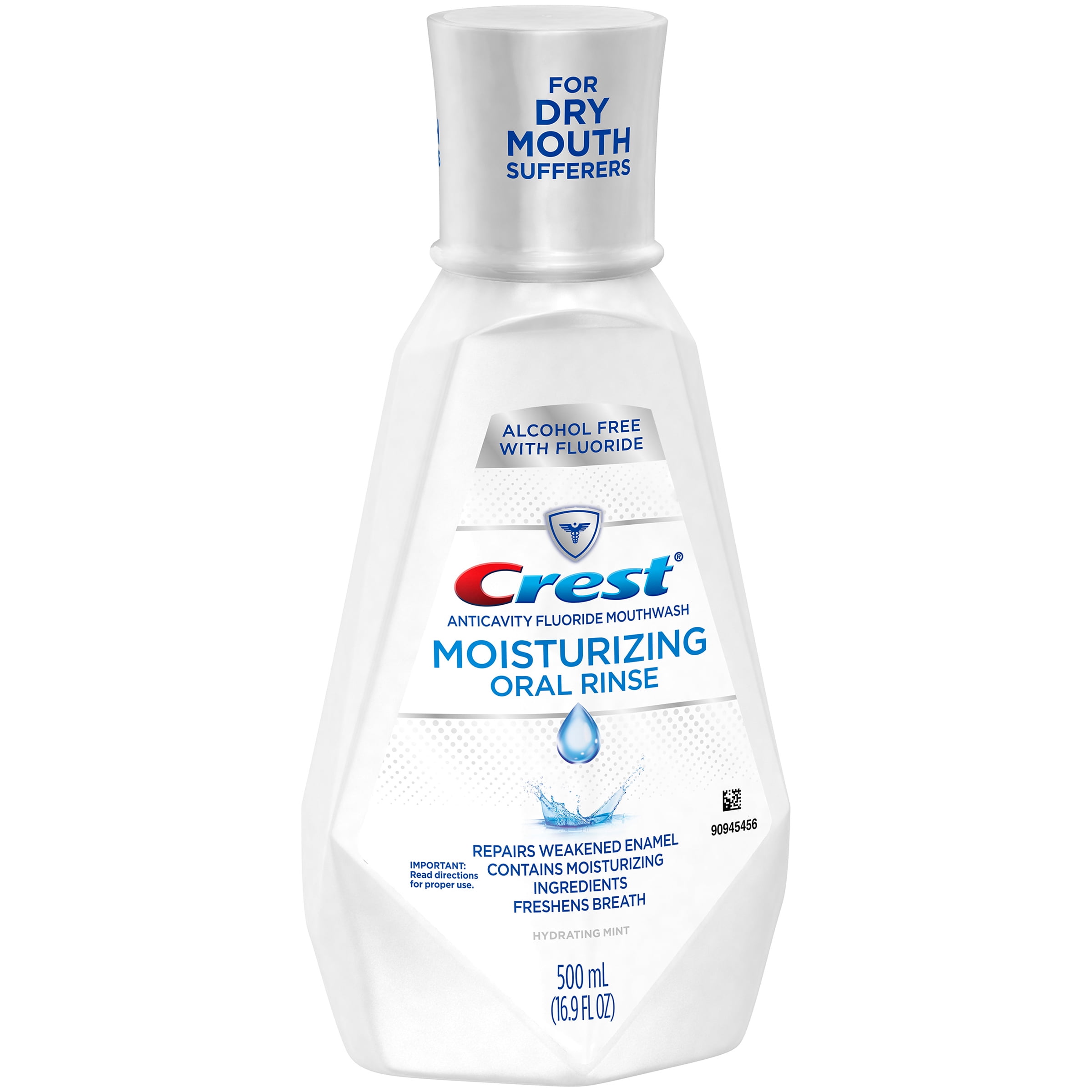 Crest Moisturizing Alcohol Free Oral Rinse, Hydrating Mint, 500 mL