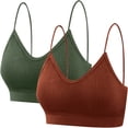 thumbnail image 1 of WZXFASHION Lady's Two Piece Set Seamless Top Strap Breast Pad Thread Plus Size Underwear Bra R M, 1 of 4