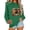 Green, variant on Feancey Christmas Sweatshirt Women Cute Chicken Xmas Shirt Funny Chicks Print Crewneck Sweatshirts Winter Fleece Lined Pullover Tops Green L