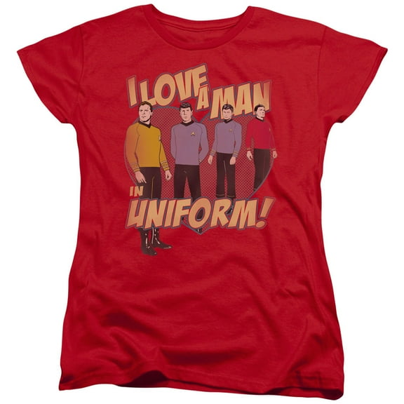 Star Trek Man In Uniform Women's T-Shirt Red