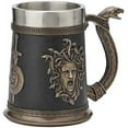 thumbnail image 3 of Veronese Design 5 3/4 Inch Greek Medusa Beer Stein Cold Cast Resin Antique Bronze Finish Statue Home Decor, 3 of 5