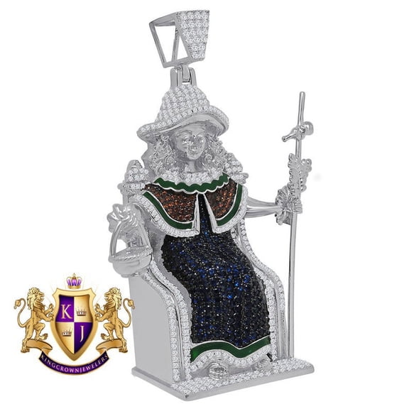 Real Genuine Sterling Silver Big XL 3'' Exclusive Custom Piece Santo Nino De Atocha Multi Tone Pendant Charm 74   Grams