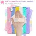 thumbnail image 3 of Funda para iPad Pro 11 2025 / 2024, Silicona Anti-caída + Capa Protectora de PC con Asa, Correa para el Hombro, Funda Protectora Resistente a Golpes y Tres Pruebas para Tablet, Rosa Colorido, 3 of 6