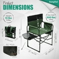 thumbnail image 6 of Sunnyfeel Camping Directors Chair, Heavy Duty,Oversized Portable Folding Chair with Side Table, Pocket for Beach, Fishing,Trip,Picnic,Lawn,Concert Outdoor Foldable Camp Chairs, 6 of 8