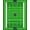 Green White, Pattern 3, variant on ODIKA Football Door Field Gridiron Retro Athletic Stripes Bold Border Pet Friendly & Kids Safe Play for Playroom, Bedroom, Reading Nook