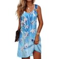 thumbnail image 1 of Vestido Sherosa con estampado floral de verano para mujer y bolsillos, talla S, 1 of 6